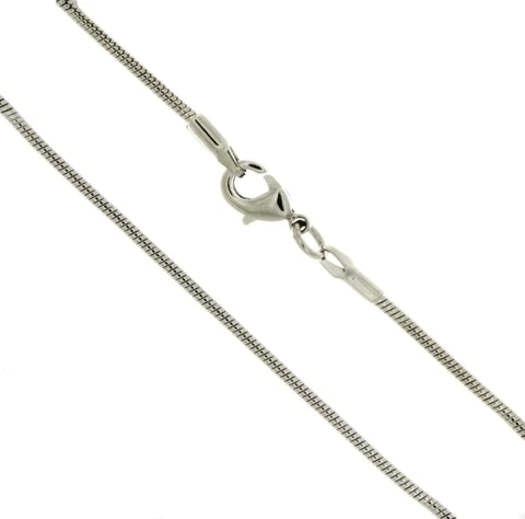 CHAIN NECKLACE SNAKE SILVER 1.2 MM X 18 IN (DOZ)