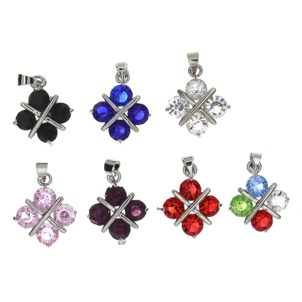 CUBIC ZIRCONIA SQUARE 14 X 19 MM PENDANT