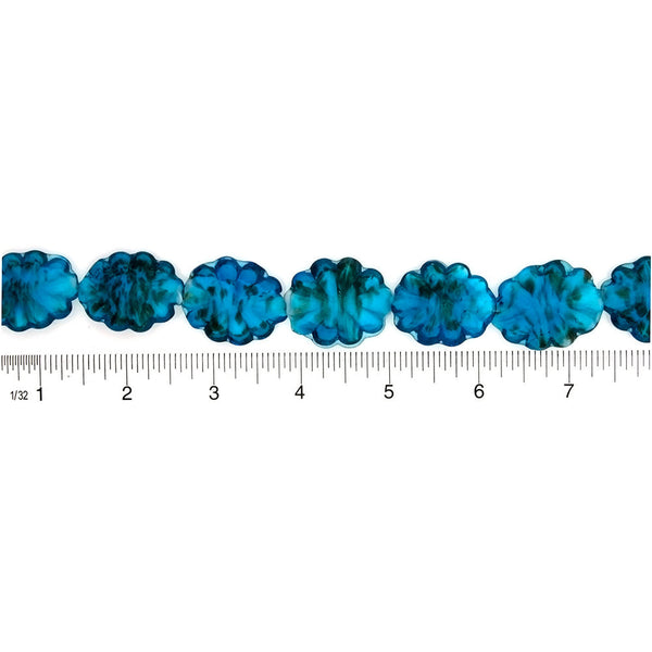 CHINESE LAMP FLOWER 24 X 32 MM STRAND