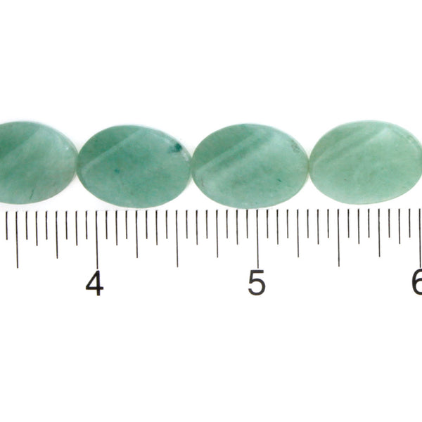 AVENTURINE GREEN OVAL 13 X 18 MM STRAND