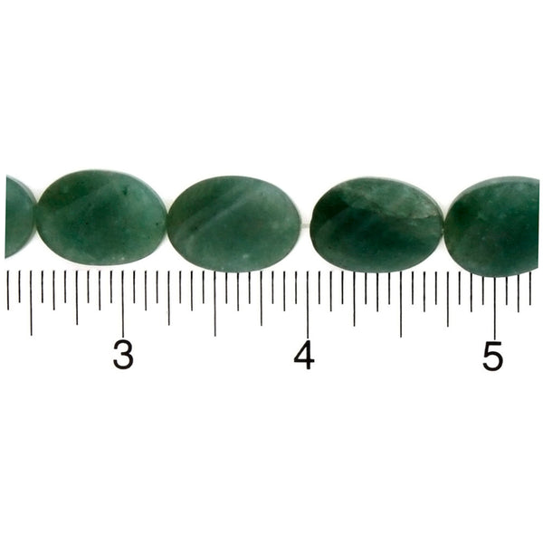 AVENTURINE GREEN OVAL 13 X 18 MM STRAND