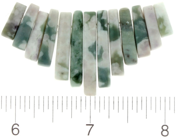 PEACE STONE GREEN FAN 43 MM LOOSE (1 PC)