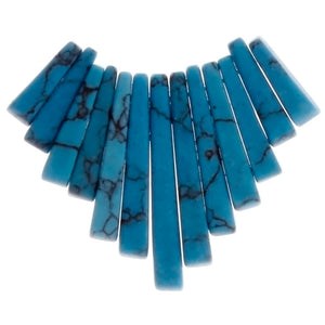 TURQUOISE MAGNESITE FAN 43 MM LOOSE (1 PC)