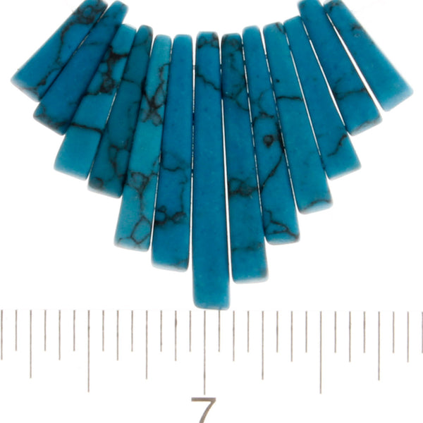 TURQUOISE MAGNESITE FAN 43 MM LOOSE (1 PC)