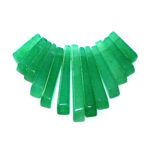 AVENTURINE GREEN FAN 43 MM LOOSE (1 PC)