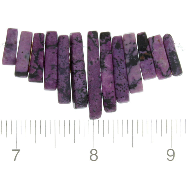 JASPER SESAME PURPLE FAN 43 MM LOOSE (1 PC)