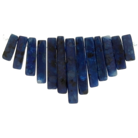 JASPER LAPIS FAN 43 MM LOOSE (1 PC)