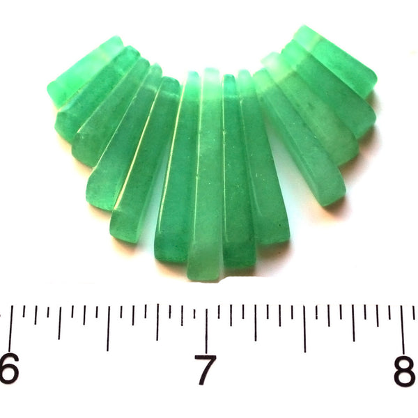 AVENTURINE GREEN FAN 43 MM LOOSE (1 PC)