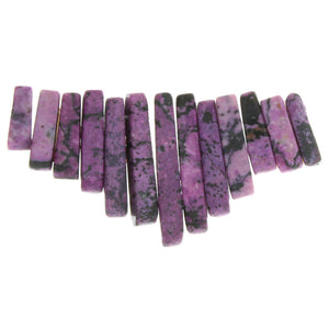 JASPER SESAME PURPLE FAN 43 MM LOOSE (1 PC)