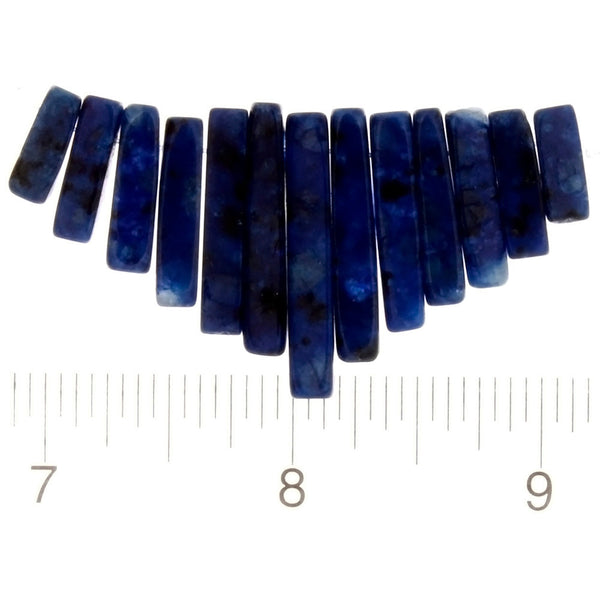 JASPER LAPIS FAN 43 MM LOOSE (1 PC)