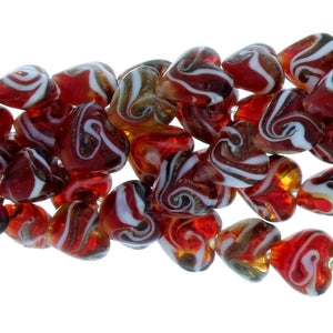 CHINESE LAMP HEART 12 MM STRAND