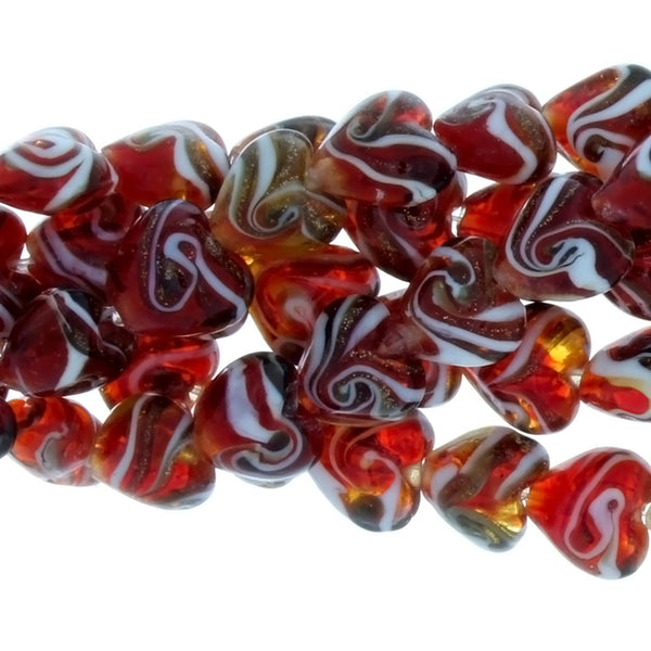 CHINESE LAMP HEART 12 MM STRAND