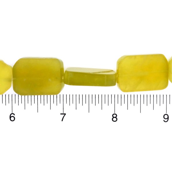 JADE OLIVE RECTANGLE 18 X 25 MM STRAND
