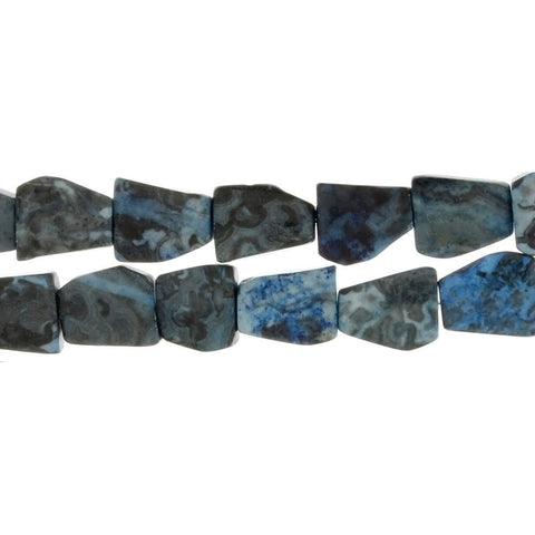 JASPER DENIM TRAPEZOID 6 X 13 X 16 MM STRAND
