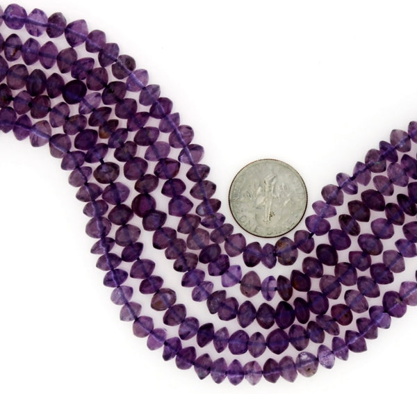 AMETHYST SAUCER 3-4 X 4-5 MM STRAND