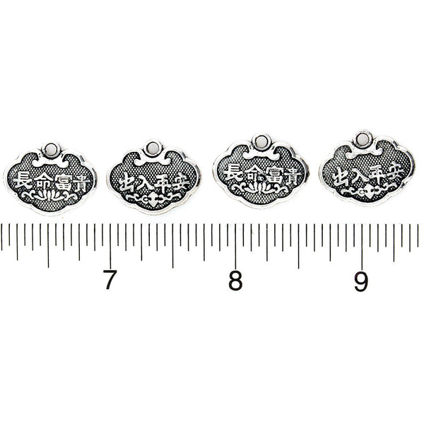 SYMBOL CHINESE CHARACTERS 15 X 19 MM PEWTER CHARM