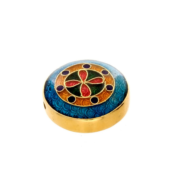 CLOISONNE COIN CROSS 6 X 11 X 26 MM LOOSE