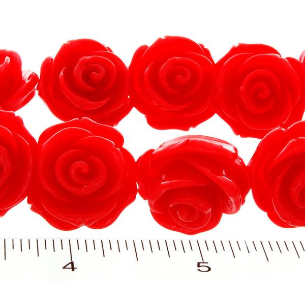 RESIN PLASTIC ROSE 23 MM STRAND