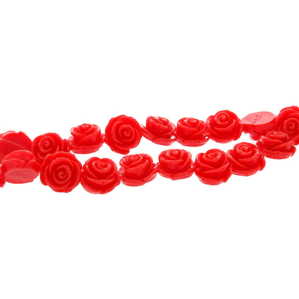 RESIN PLASTIC ROSE 23 MM STRAND