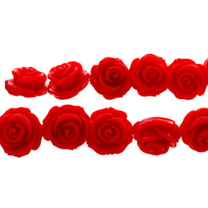 RESIN PLASTIC ROSE 23 MM STRAND