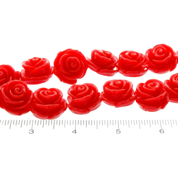 RESIN PLASTIC ROSE 23 MM STRAND