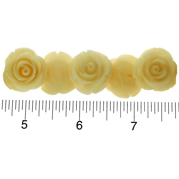 RESIN PLASTIC ROSE 20 MM STRAND