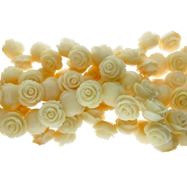 RESIN PLASTIC ROSE 20 MM STRAND