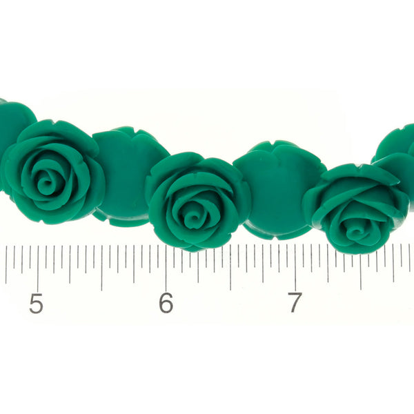 RESIN PLASTIC ROSE 20 MM STRAND