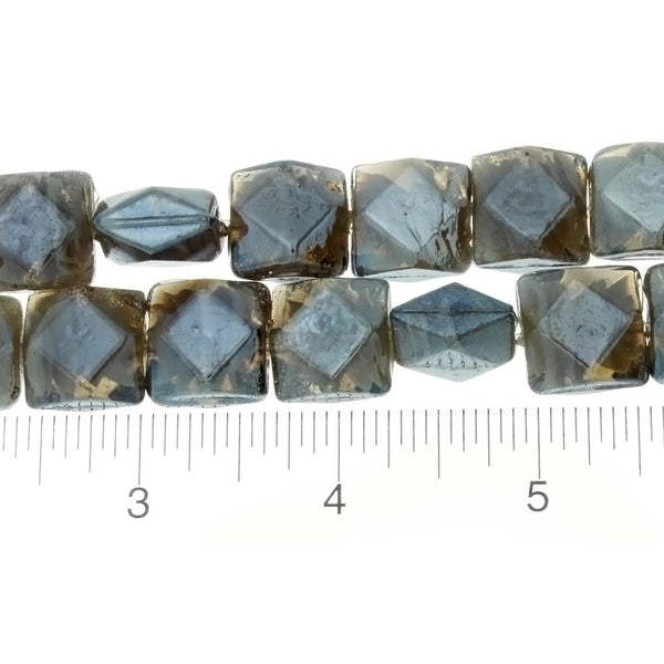 CHINESE LAMP SQUARE FACETED 16 MM STRAND