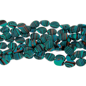 CALSILICA TEAL TEARDROP 14 X 18 MM STRAND