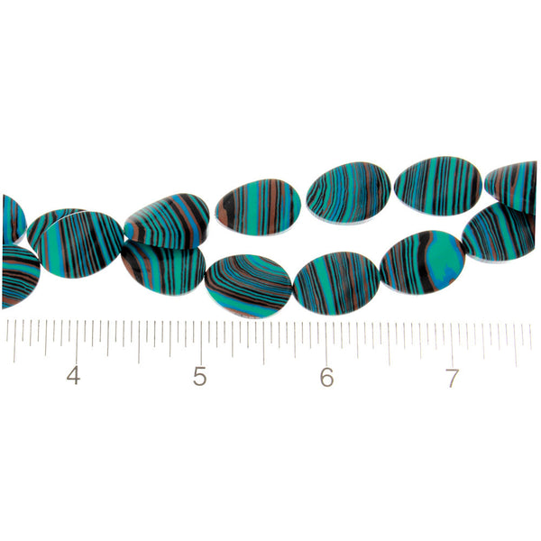 CALSILICA TEAL TEARDROP 14 X 18 MM STRAND