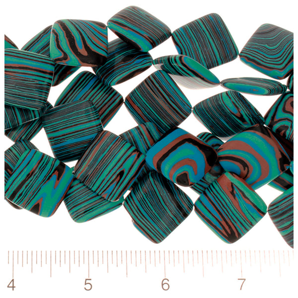 CALSILICA TEAL DIAMOND 24 MM STRAND