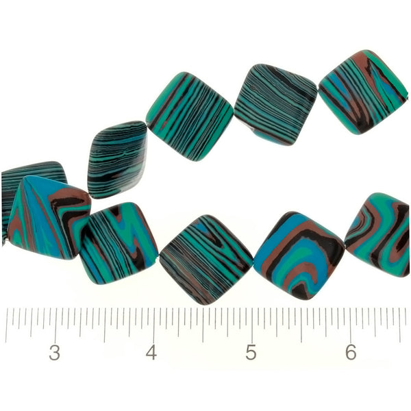 CALSILICA TEAL DIAMOND 24 MM STRAND