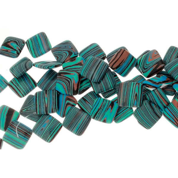 CALSILICA TEAL DIAMOND 24 MM STRAND