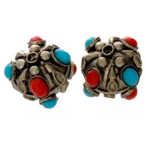 SPACER BEAD ROUND 22 MM SILVER FINDING (2)