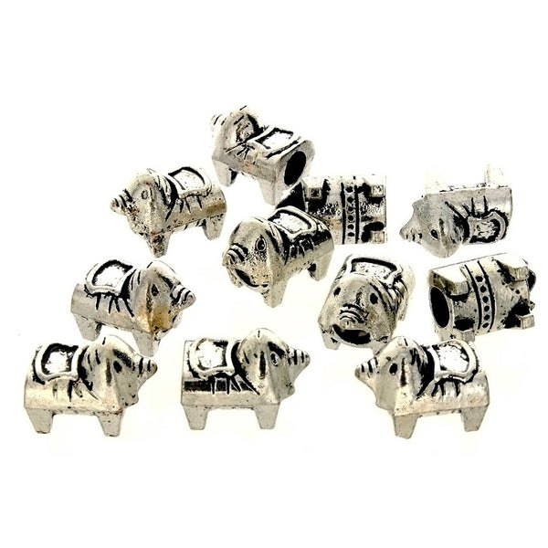 BEAD ANIMAL PIG 10 X 13 MM