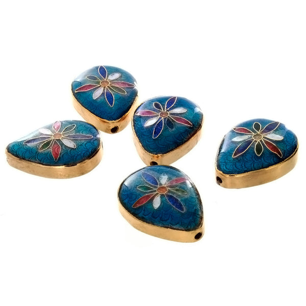 CLOISONNE TEARDROP 10 X 20 X 28 MM LOOSE (5 PC)