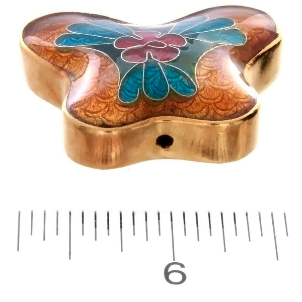 CLOISONNE BUTTERFLY 22 X 30 X 34 MM LOOSE