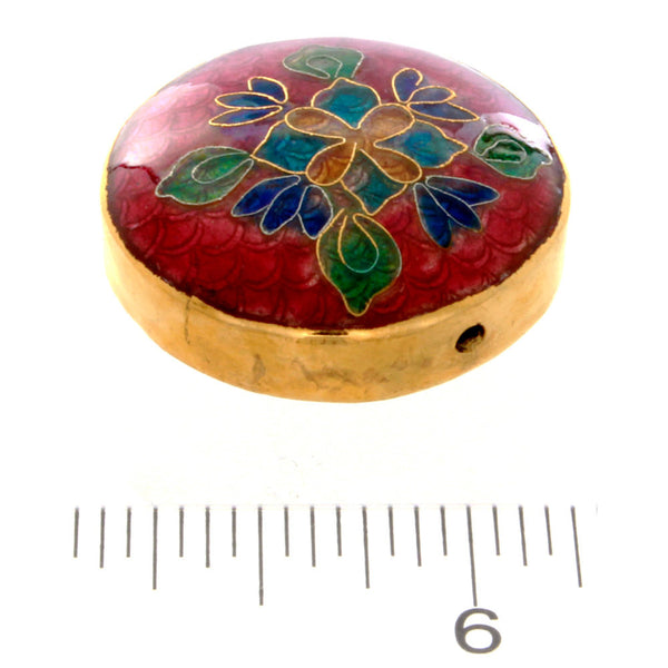 CLOISONNE COIN FLOWER 6 X 14 X 30 MM LOOSE