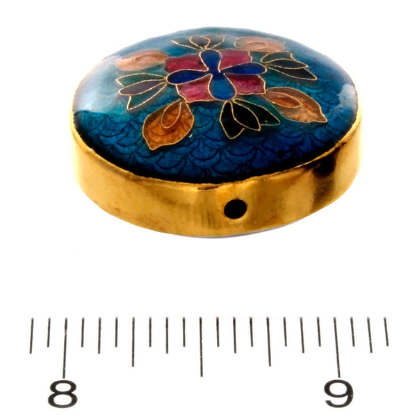 CLOISONNE COIN FLOWER 6 X 14 X 30 MM LOOSE