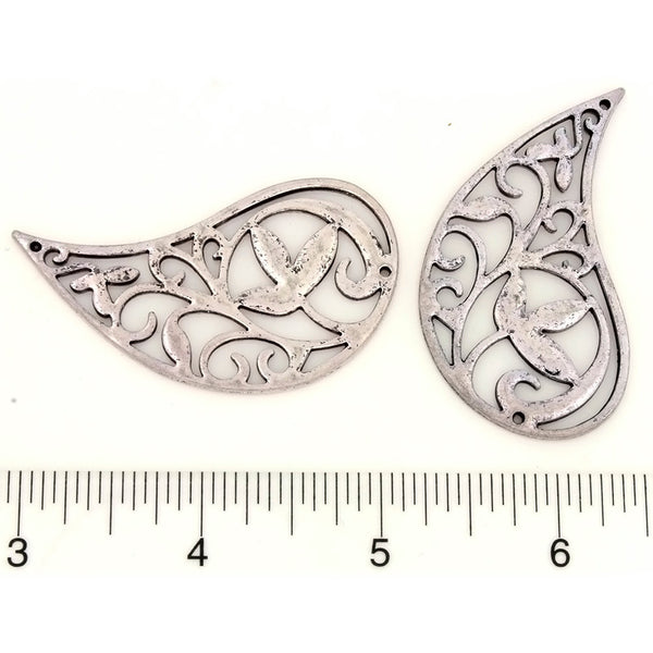 DESIGN PAISLEY PEWTER CHARM