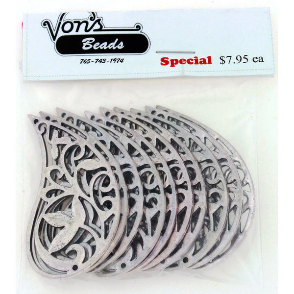 DESIGN PAISLEY PEWTER CHARM