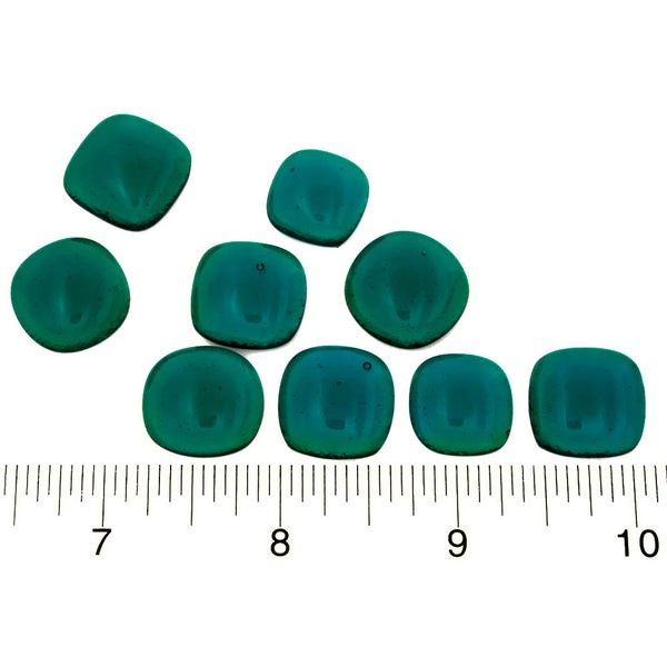 FREEFORM GLASS TURQUOISE CABOCHONS (25)